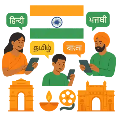 Indian chat rooms with regional languages, cultural exchange and community connections