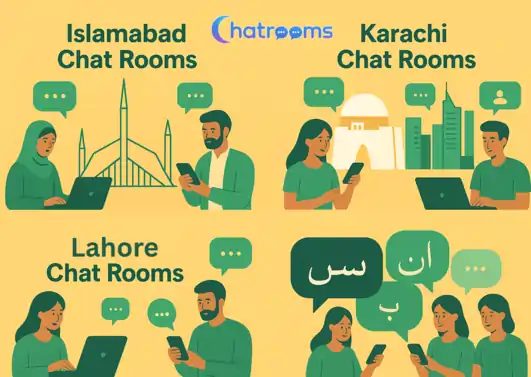 Pakistani chatrooms connecting people from Lahore, Karachi, and Islamabad for authentic conversations across major cities