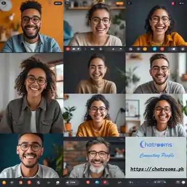 Group video chat rooms for multiple participants with shared interests